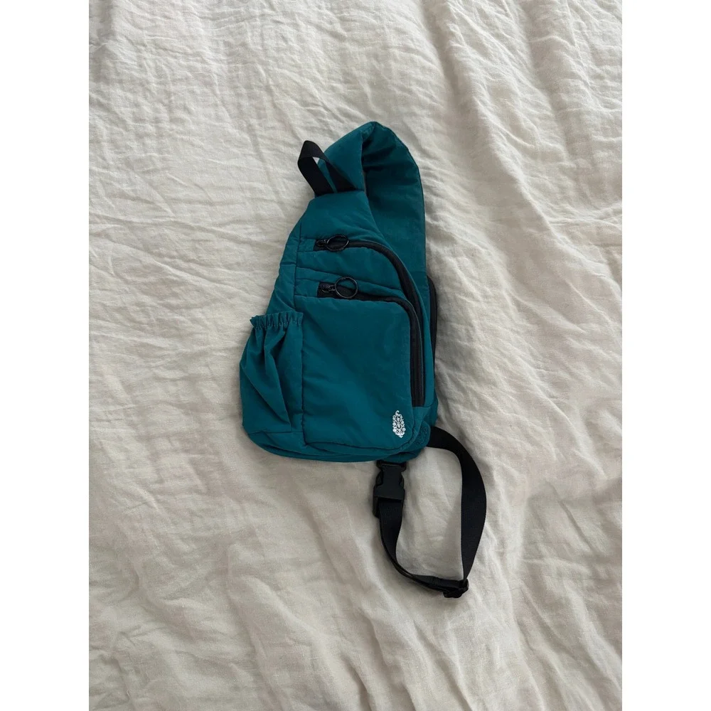 Free People Movement Sling Bag Teal Quilted Crossbody Bag